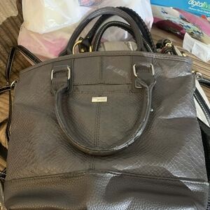 Chic Gray Textured Tote Bag